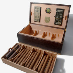 Cigar Humidor - Wenge with Spanish Cedar Lining - 80 Capacity (ONLINE ORDER ONLY)