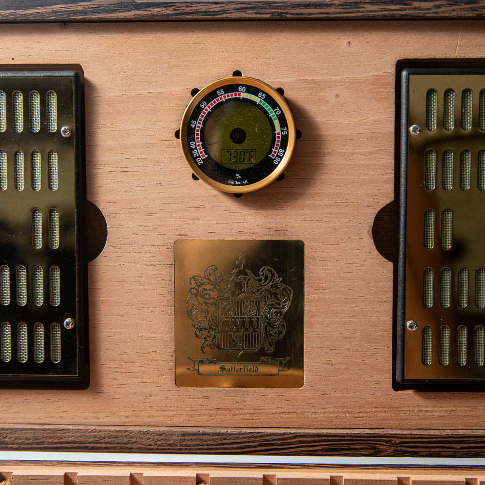 Cigar Humidor - Wenge with Spanish Cedar Lining - 80 Capacity (ONLINE ORDER ONLY)