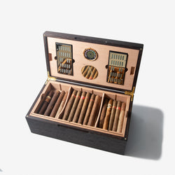 Cigar Humidor - Wenge with Spanish Cedar Lining - 80 Capacity (ONLINE ORDER ONLY)