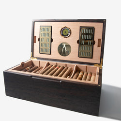 Cigar Humidor - Wenge with Spanish Cedar Lining - 80 Capacity (ONLINE ORDER ONLY)