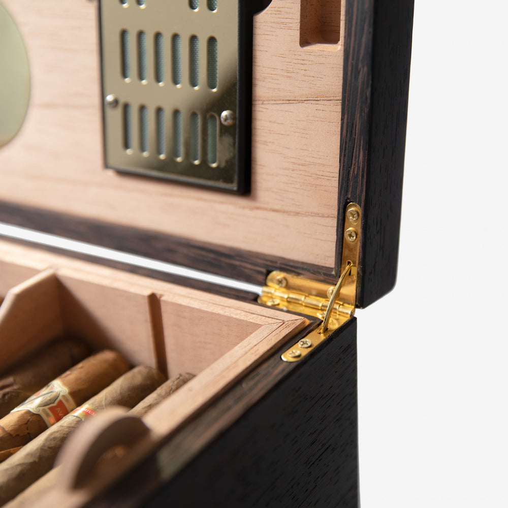 Cigar Humidor - Wenge with Spanish Cedar Lining - 80 Capacity (ONLINE ORDER ONLY)