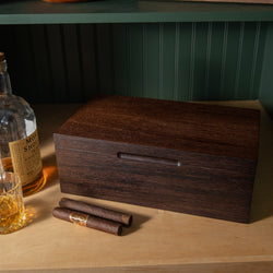 Cigar Humidor - Wenge with Spanish Cedar Lining - 80 Capacity (ONLINE ORDER ONLY)