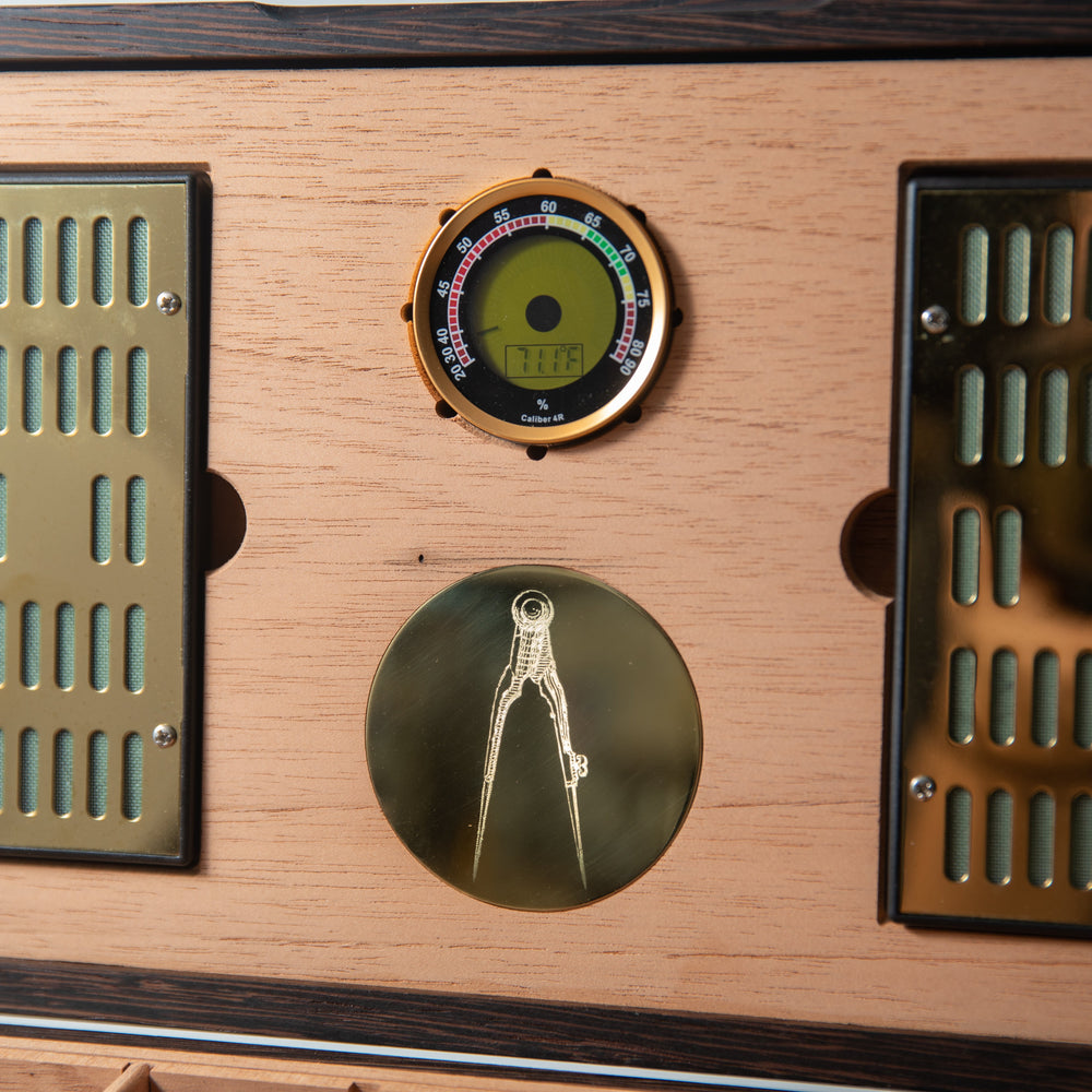 Cigar Humidor - Wenge with Spanish Cedar Lining - 80 Capacity (ONLINE ORDER ONLY)