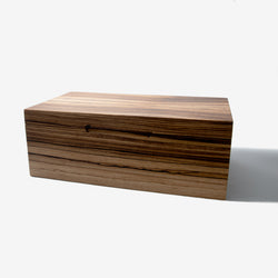 Cigar Humidor - Zebrawood with Spanish Cedar Lining - 80 Capacity (ONLINE ORDER ONLY)