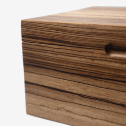 Cigar Humidor - Zebrawood with Spanish Cedar Lining - 80 Capacity (ONLINE ORDER ONLY)