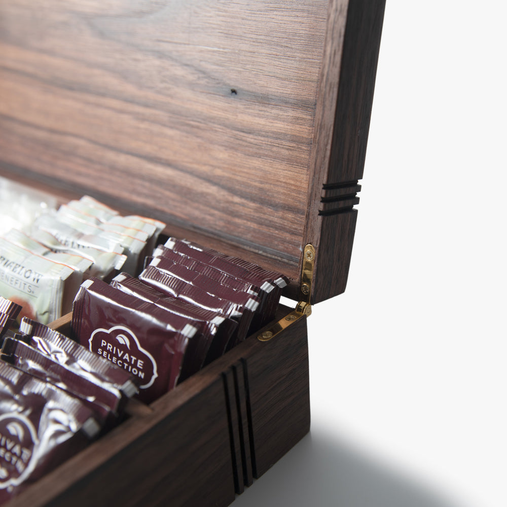 Tea Chest - Black Walnut - 8 Compartments (ONLINE ORDER ONLY)