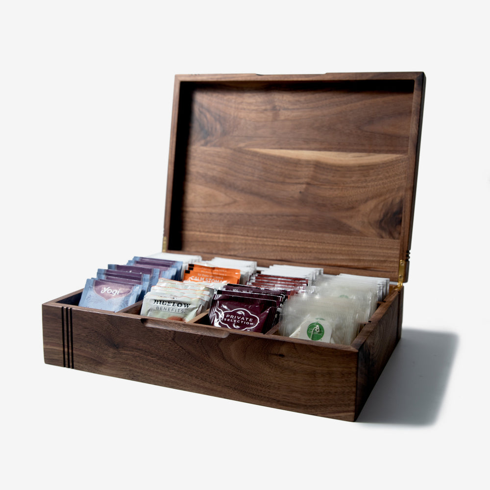Tea Chest - Black Walnut - 12 Compartments (ONLINE ORDER ONLY)