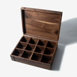 Tea Chest - Black Walnut - 12 Compartments (ONLINE ORDER ONLY)