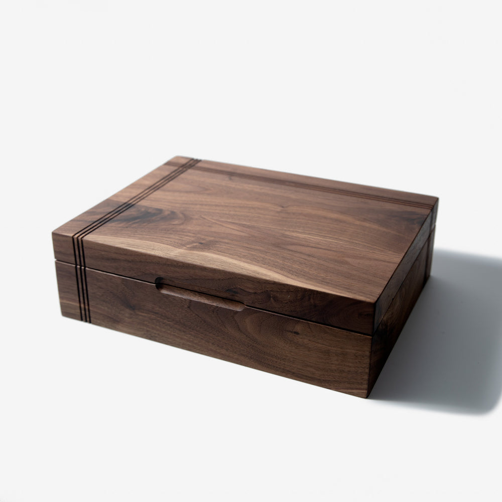 Tea Chest - Black Walnut - 12 Compartments (ONLINE ORDER ONLY)