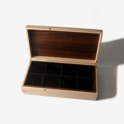Watch Box - Curly Maple and Sapele Mahogany - 8 Watch Compartments (ONLINE ORDER ONLY)