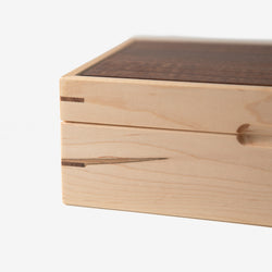 Watch Box - Curly Maple and Sapele Mahogany - 8 Watch Compartments (ONLINE ORDER ONLY)