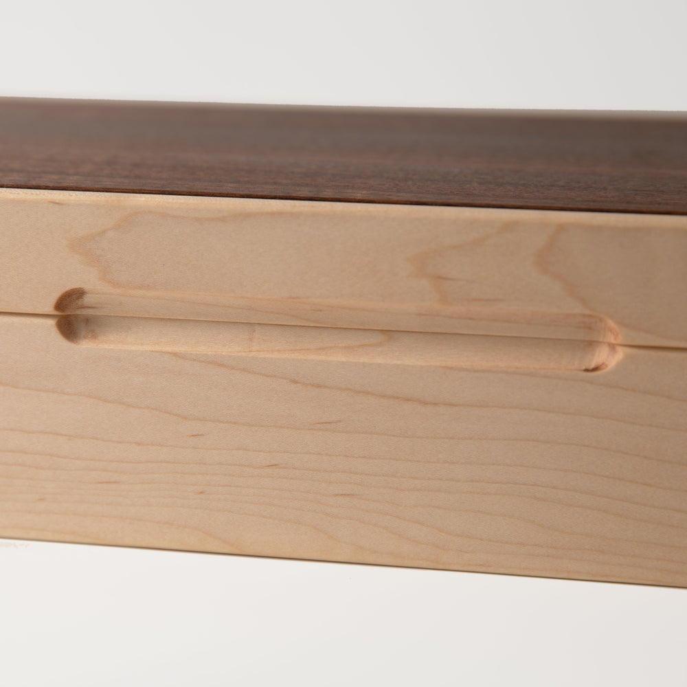 Watch Box - Curly Maple and Sapele Mahogany - 8 Watch Compartments (ONLINE ORDER ONLY)