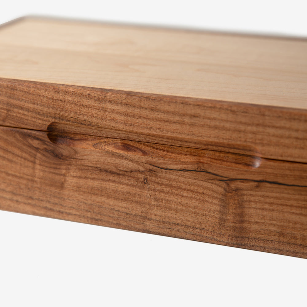 Watch Box - Desert Mesquite and Curly Maple - 8 Watch Compartments (ONLINE ORDER ONLY)