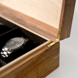 Watch Box - Desert Mesquite and Curly Maple - 8 Watch Compartments (ONLINE ORDER ONLY)