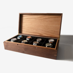 Watch Box - Black Walnut and Oak - 8 Compartments (ONLINE ORDER ONLY)