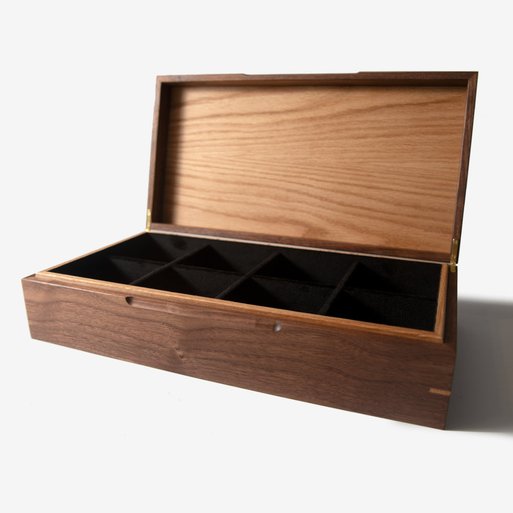 Watch Box - Black Walnut and Oak - 8 Compartments (ONLINE ORDER ONLY)
