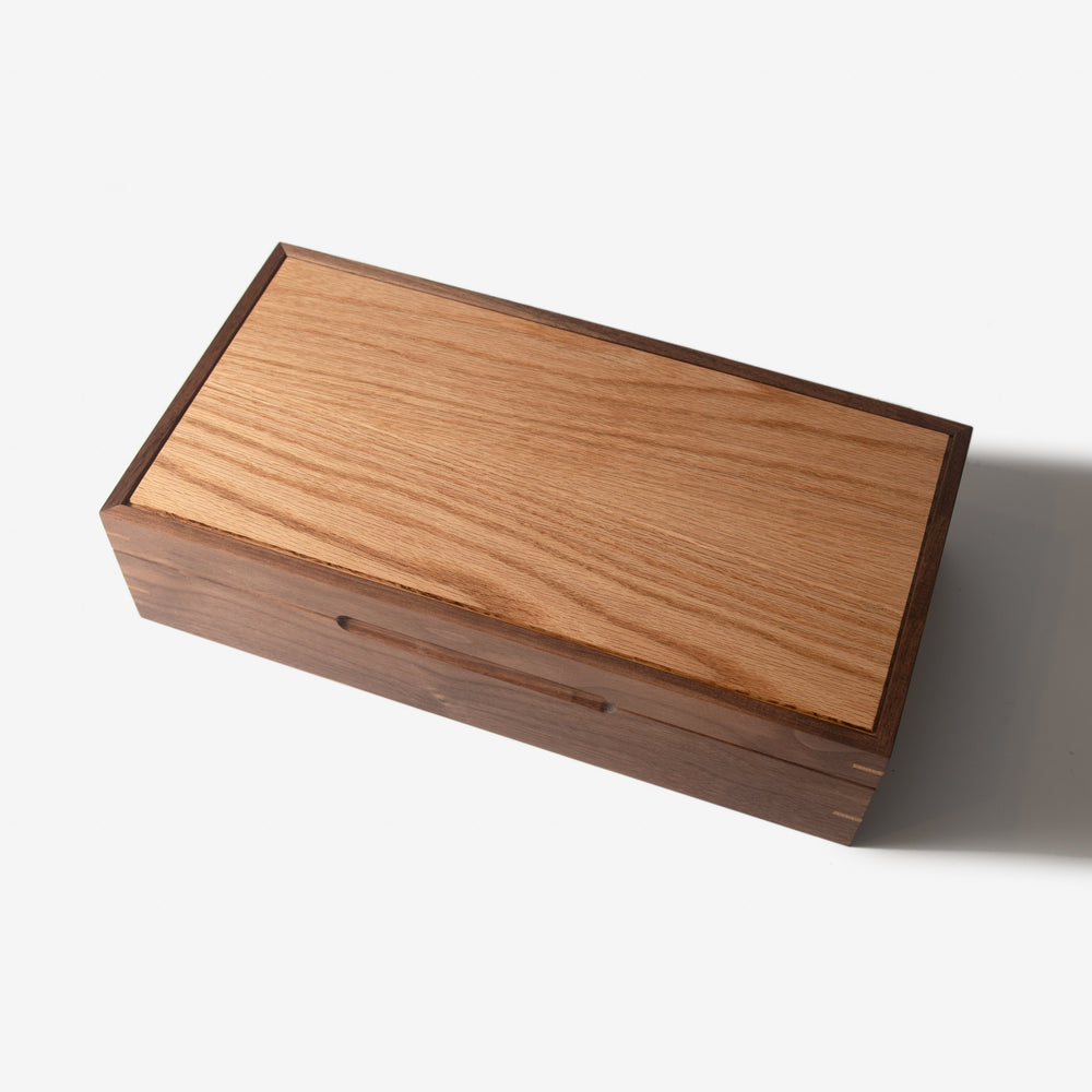 Watch Box - Black Walnut and Oak - 8 Compartments (ONLINE ORDER ONLY)