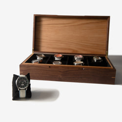 Watch Box - Black Walnut and Oak - 8 Compartments (ONLINE ORDER ONLY)