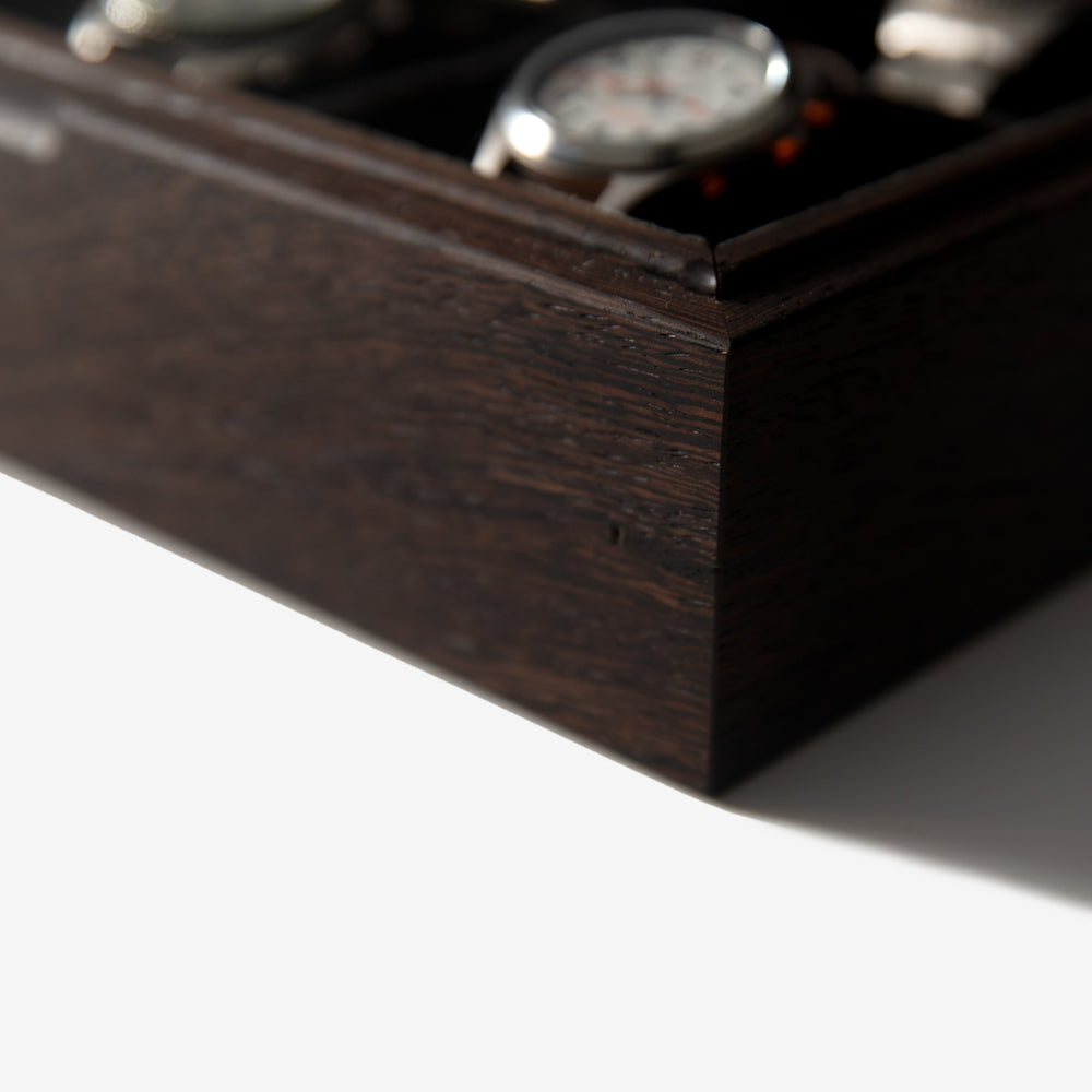 Watch Box - Wenge Hardwood - 8 Watch Compartments (ONLINE ORDER ONLY)