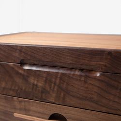 Watch Box with Drawer - Black Walnut and Oak - 12 to 16 Watch Compartments (ONLINE ORDER ONLY)