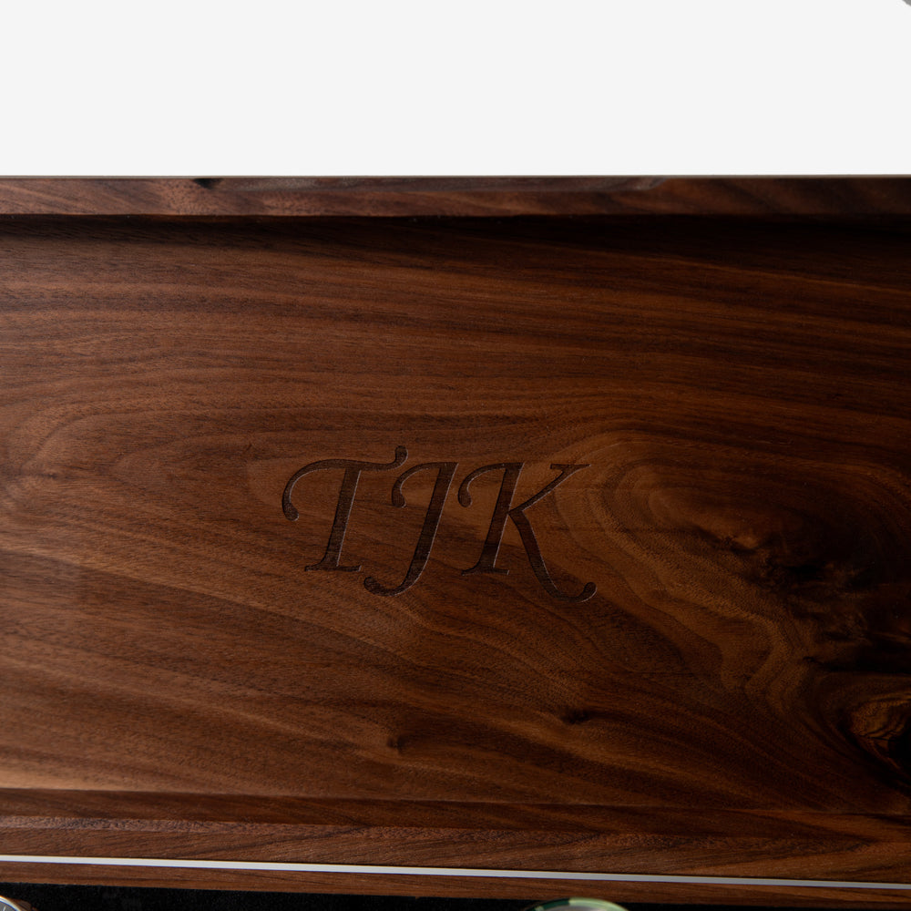 Watch Box with Drawer - Solid Black Walnut - 12 to 16 Watch Compartments (ONLINE ORDER ONLY)