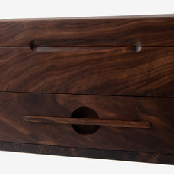 Watch Box with Drawer - Solid Black Walnut - 12 to 16 Watch Compartments (ONLINE ORDER ONLY)