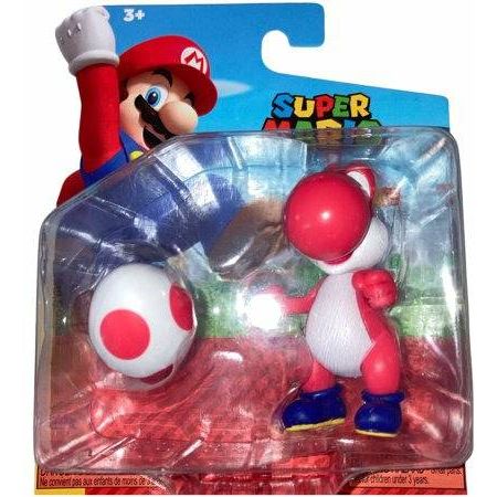 SUPER MARIO Action Figure 2.5 Inch Red Yoshi Rouge with with Egg Accessory Collectible Toy (Online Order Only)