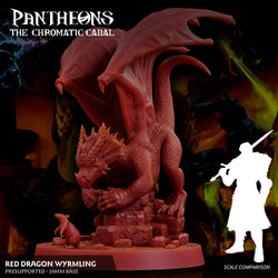3D Printed Sordane Publishing Wyrmling Red Dragon Pantheons - The Chromatic Cabal 28 32mm D&D (Online Only)