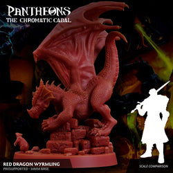 3D Printed Sordane Publishing Wyrmling Red Dragon Pantheons - The Chromatic Cabal 28 32mm D&D (Online Only)