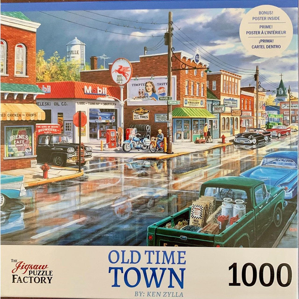 Reflections on Main Street Old Time Town 1000 Piece Jigsaw Puzzle Leap Year (ONLINE ORDER ONLY)