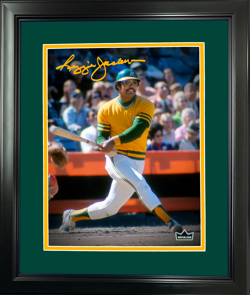 Framed Reggie Jackson Oakland Athletics A's Facsimile Laser Engraved Signature Auto 11"x14"Baseball Photo HOFSM Holo (ONLINE ORDER ONLY)