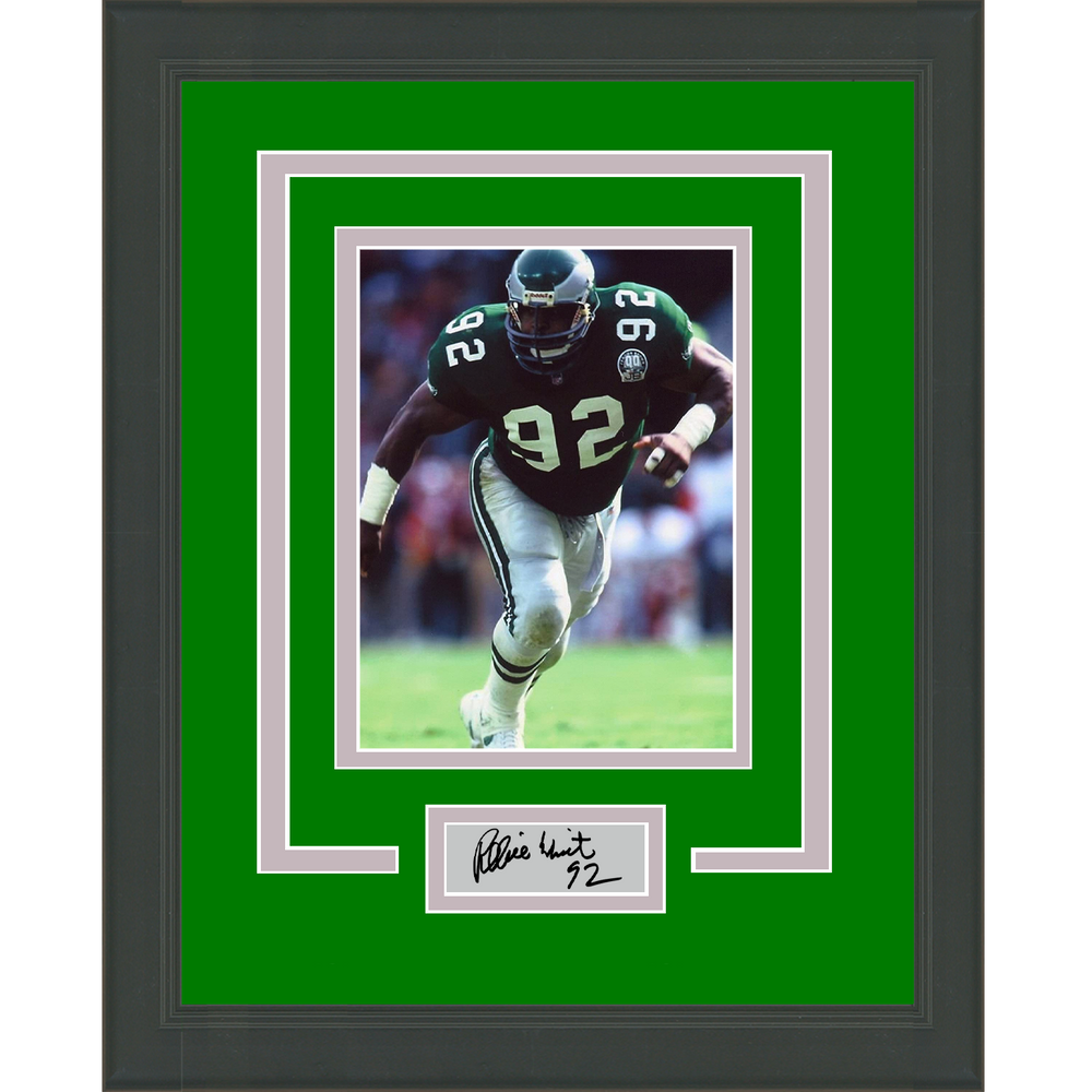 Framed Reggie White Facsimile Laser Engraved Signature Auto Philadelphia Eagles 11x14 Football Photo (ONLINE ORDER ONLY)