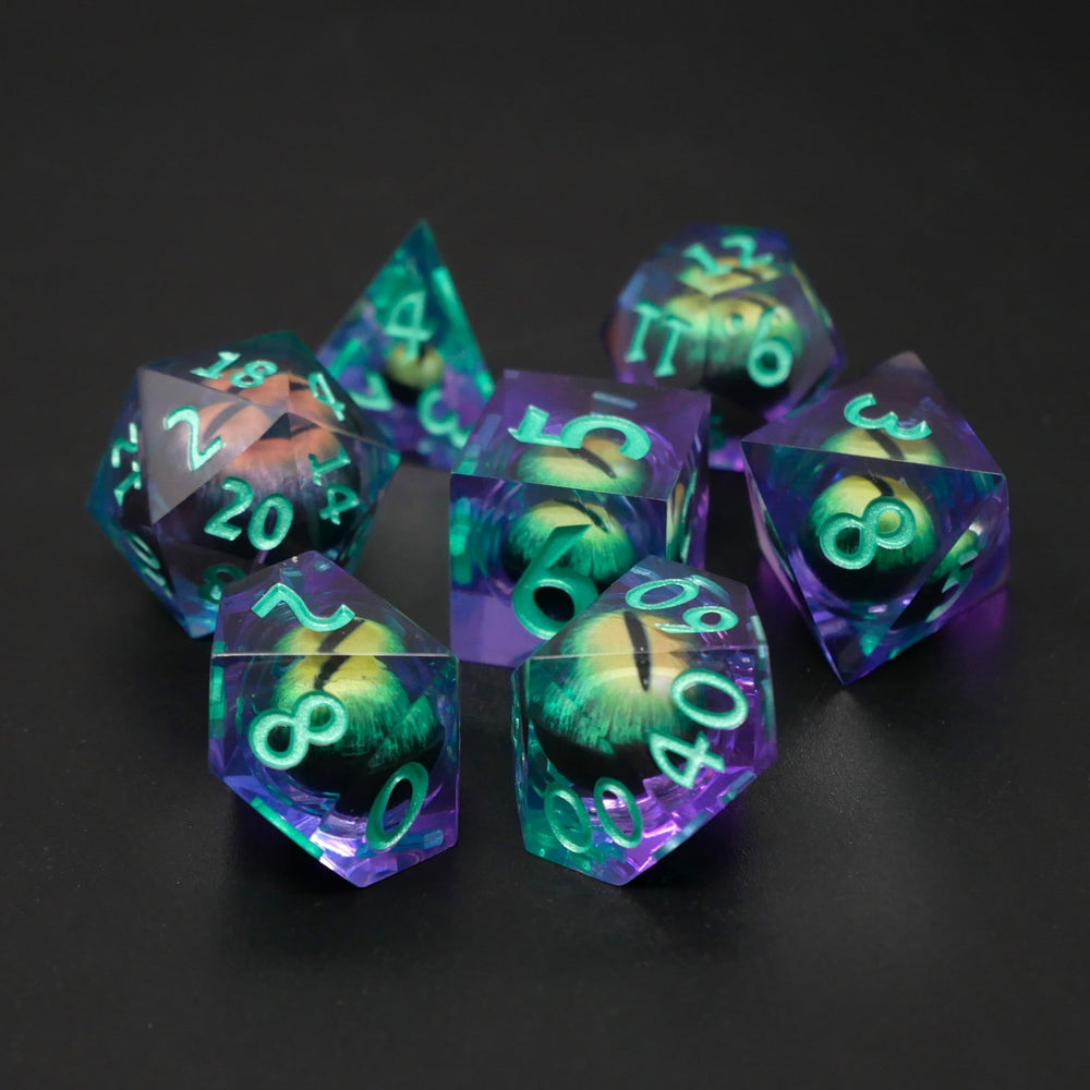 1d6 Moving Eye Sharp Edge DnD Dice | Acrylic RPG Gaming Dice (ONLINE ORDER ONLY)