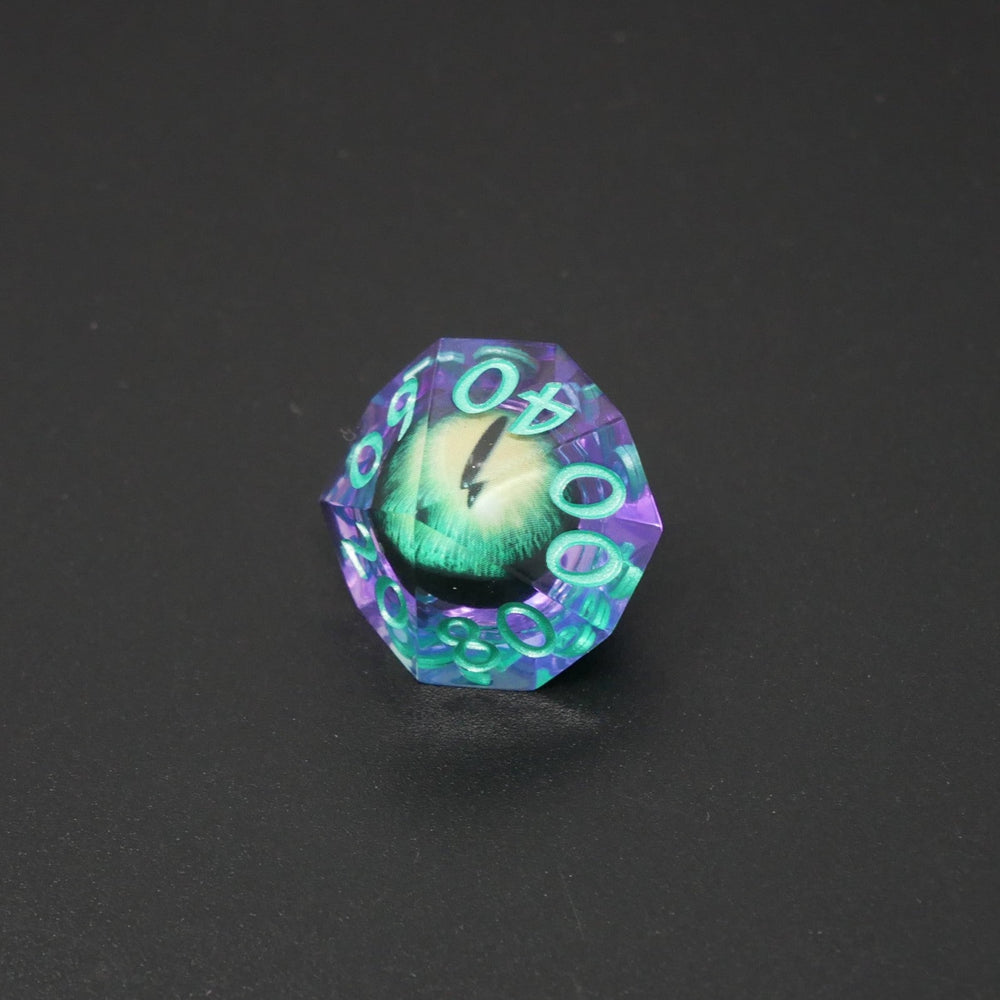 Remorhaz's Eye |  7 Piece Moving Eye DnD Dice Set | Acrylic RPG Gaming Dice (ONLINE ORDER ONLY)