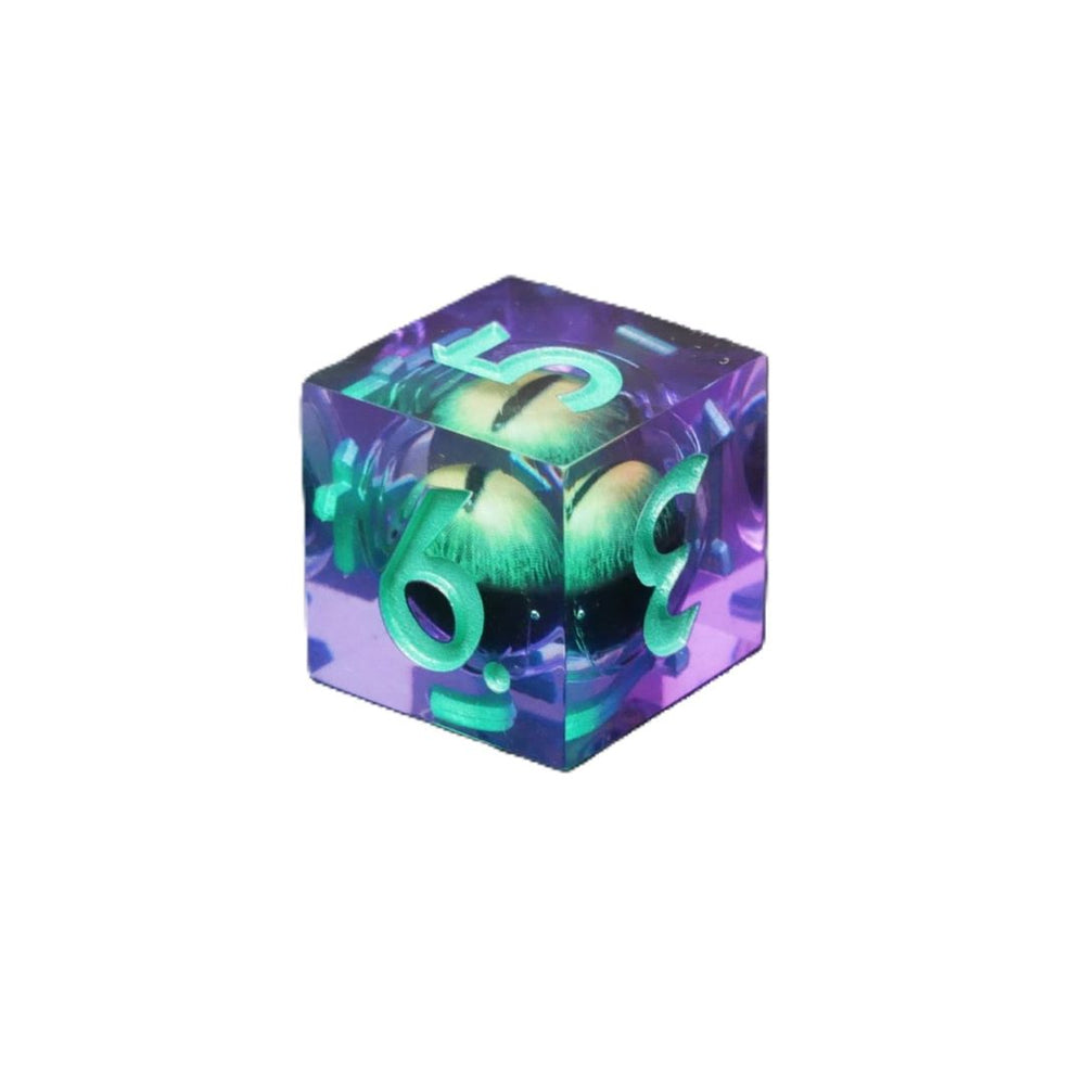 1d6 Moving Eye Sharp Edge DnD Dice | Acrylic RPG Gaming Dice (ONLINE ORDER ONLY)