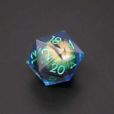 Remorhaz's Eye | Giant D20 Moving Eye DnD Dice | Acrylic RPG Gaming Dice (ONLINE ORDER ONLY)