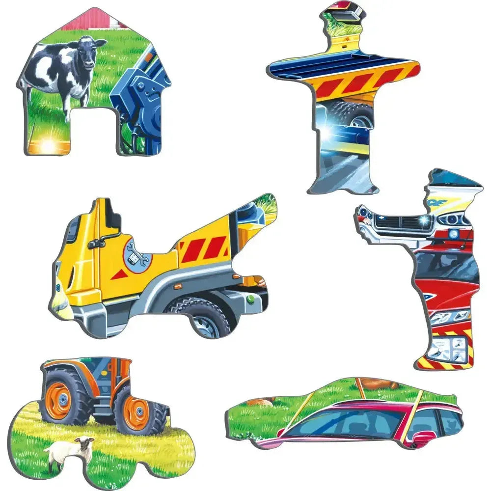 Rescue Vehicles 26 Piece Tray Jigsaw Puzzle Larsen