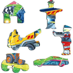 Rescue Vehicles 26 Piece Tray Jigsaw Puzzle Larsen
