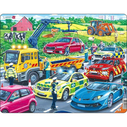 Rescue Vehicles 26 Piece Tray Jigsaw Puzzle Larsen