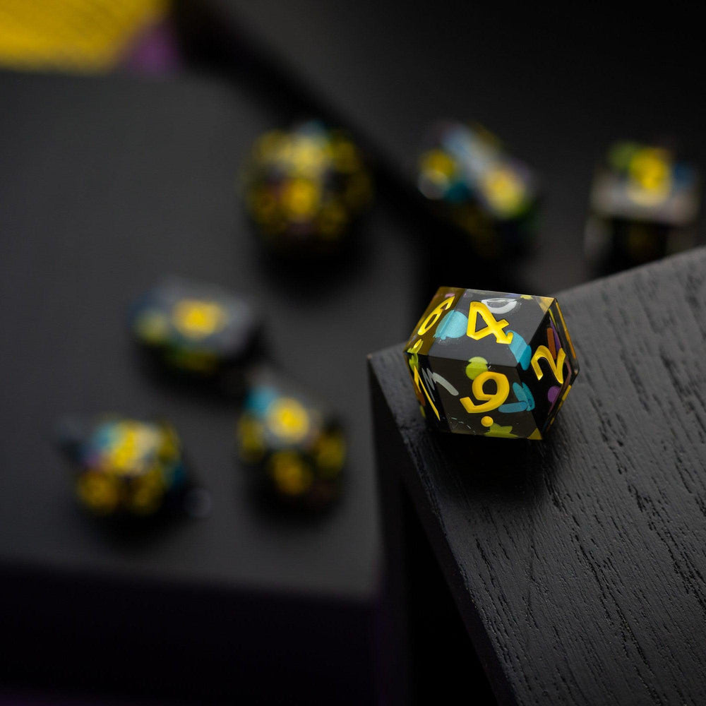Retro Handmade Resin DND Dice Set (ONLINE ORDER ONLY)