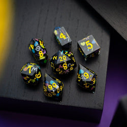 Retro Handmade Resin DND Dice Set (ONLINE ORDER ONLY)
