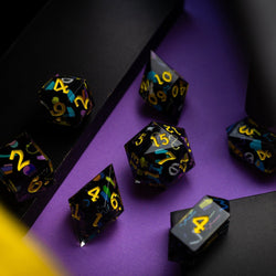 Retro Handmade Resin DND Dice Set (ONLINE ORDER ONLY)