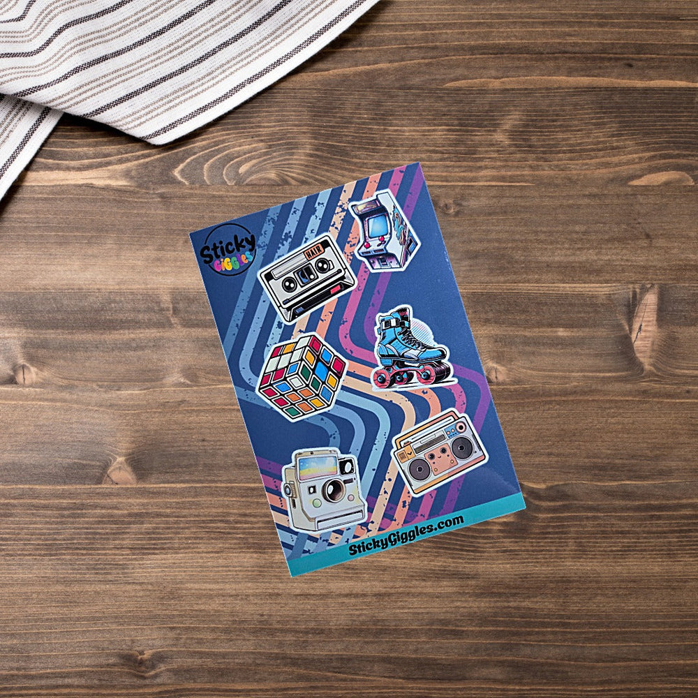 Fun Retro Collection 1 Sticker Sheet 6 Stickers (ONLINE ORDER ONLY)