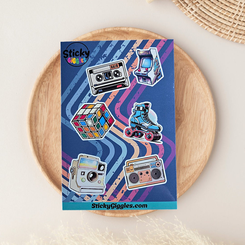 Fun Retro Collection 1 Sticker Sheet 6 Stickers (ONLINE ORDER ONLY)