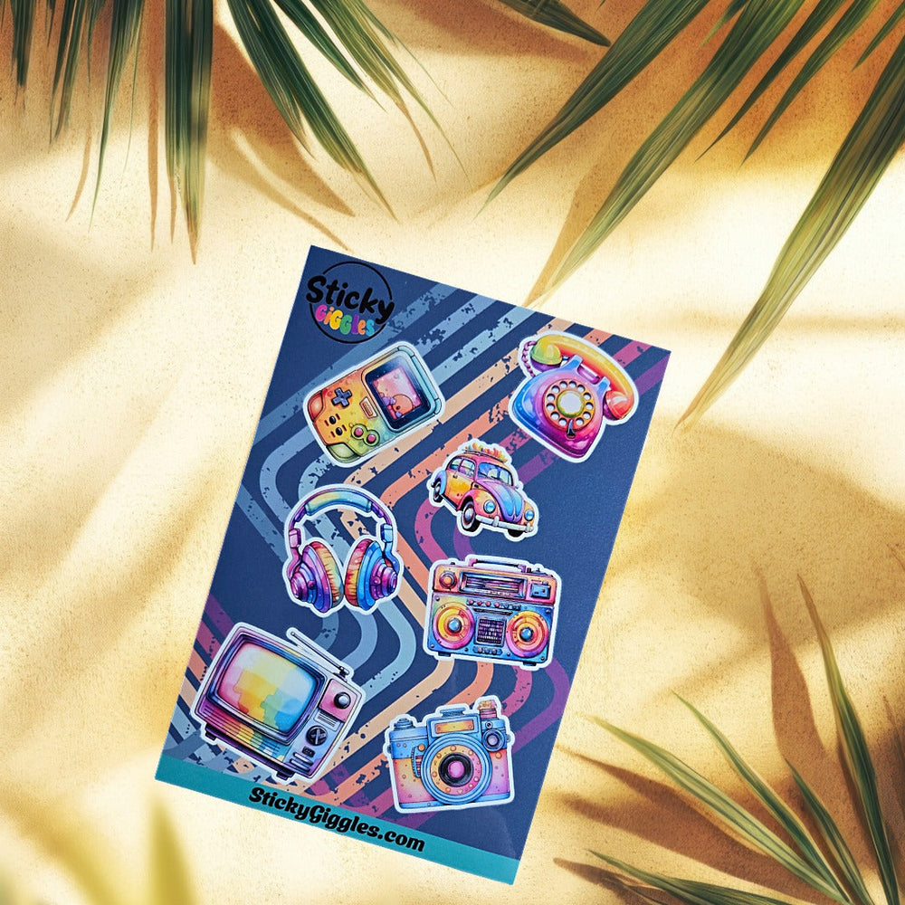Fun Retro Collection 2 Sticker Sheet 6 Stickers (ONLINE ORDER ONLY)