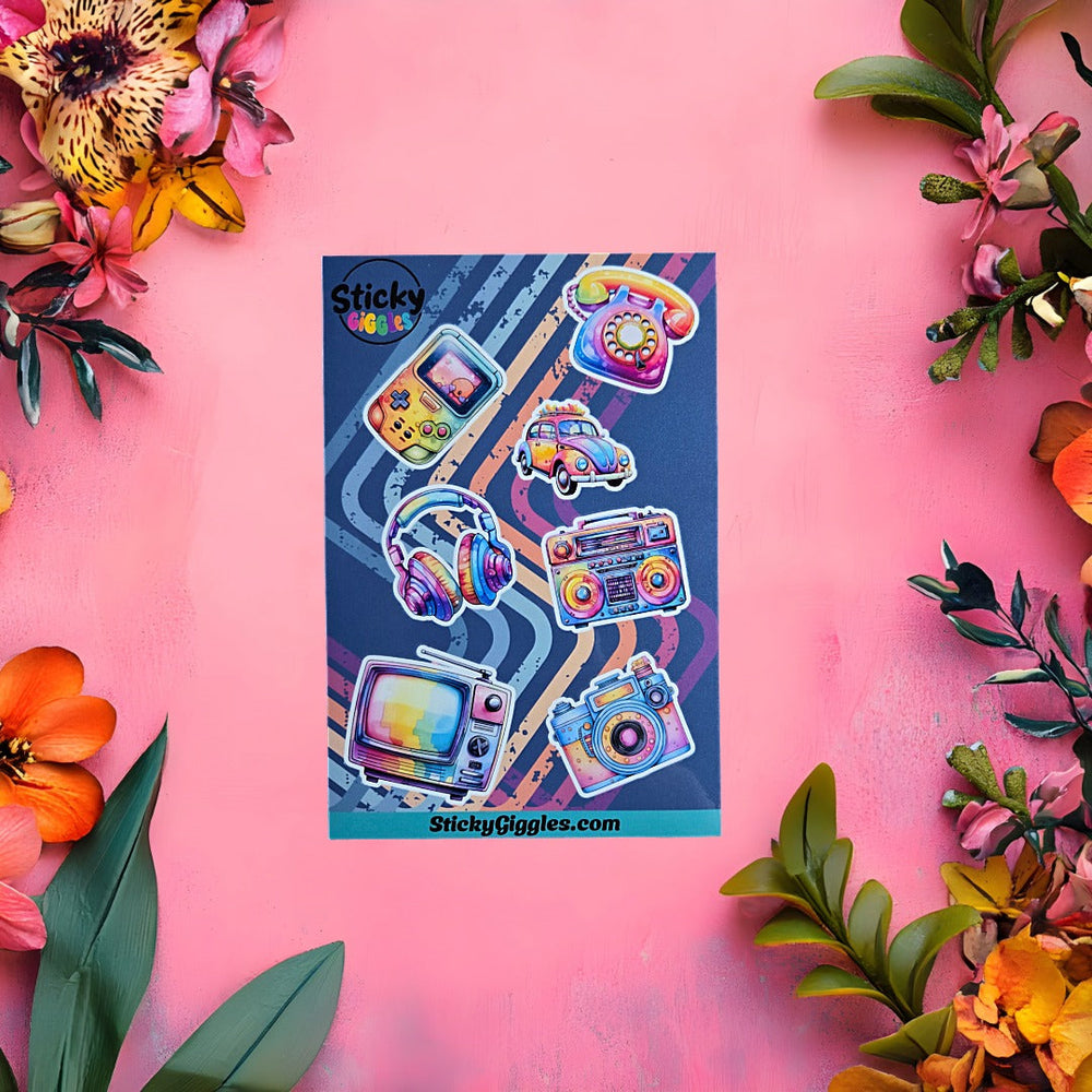 Fun Retro Collection 2 Sticker Sheet 6 Stickers (ONLINE ORDER ONLY)