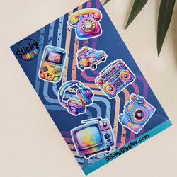 Fun Retro Collection 2 Sticker Sheet 6 Stickers (ONLINE ORDER ONLY)