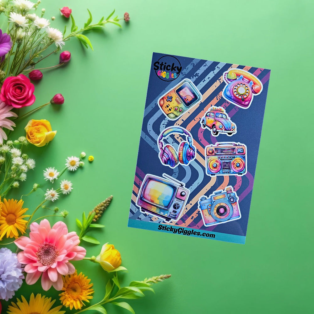 Fun Retro Collection 2 Sticker Sheet 6 Stickers (ONLINE ORDER ONLY)