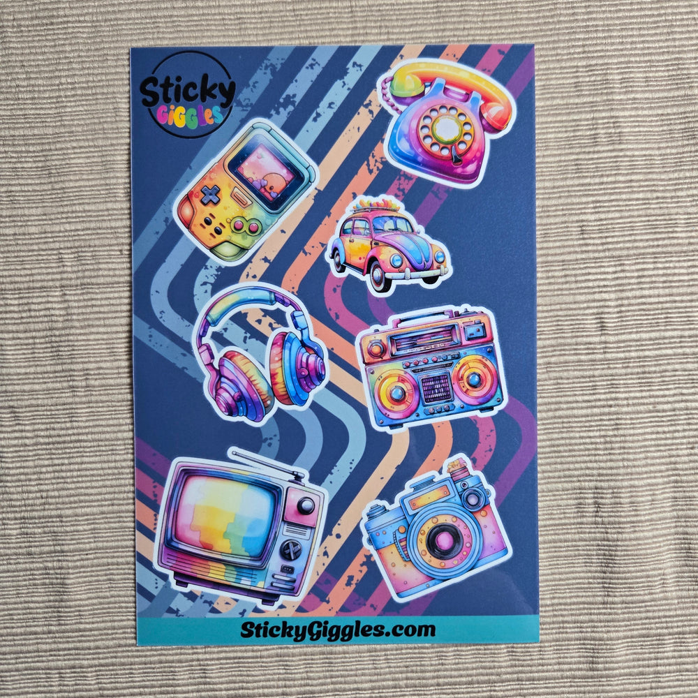 Fun Retro Collection 2 Sticker Sheet 6 Stickers (ONLINE ORDER ONLY)