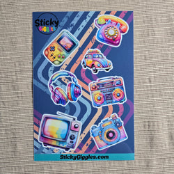 Fun Retro Collection 2 Sticker Sheet 6 Stickers (ONLINE ORDER ONLY)
